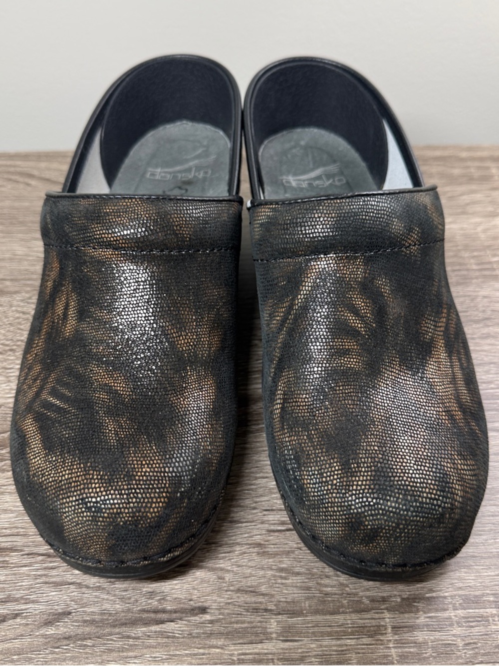 Dansko Professional Clogs Womens EU 36 Black Brown Swirl Slip Resistant Comfort